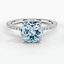 18KW Aquamarine Luxe Ballad Diamond Ring (1/4 ct. tw.), smalltop view