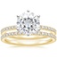 18KY Moissanite Six Prong Luxe Ballad Diamond Ring with Luxe Ballad Diamond Ring (1/4 ct. tw.), smalltop view