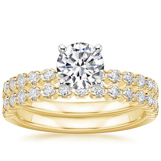 18K Yellow Gold Peri Diamond Bridal Set
