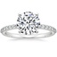 18K White Gold Petite Shared Prong Diamond Ring (1/4 ct. tw.), smalltop view