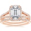 14K Rose Gold Fortuna Diamond Ring (1/2 ct. tw.) with Whisper Diamond Ring (1/10 ct. tw.)
