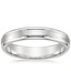 4mm Beveled Edge Matte Wedding Ring with Grooves - Brilliant Earth