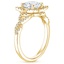 18K Yellow Gold Lily Diamond Ring, smallside view