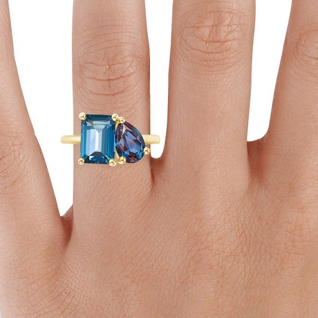 Soiree London Blue Topaz and Diamond Cocktail Ring - Brilliant Earth