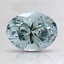1.26 Ct. Fancy Deep Blue-Green Oval Lab Created Diamond