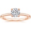 14K Rose Gold Astoria Diamond Ring, smalltop view