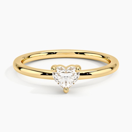 Heart shaped gold diamond on sale ring