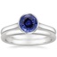 18KW Sapphire Luna Bridal Set, smalltop view