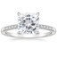 18KW Moissanite Petite Viviana Diamond Ring (1/6 ct. tw.), smalltop view