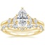 18K Yellow Gold Miroir Diamond Ring with Curved Versailles Diamond Ring