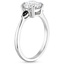 18KW Moissanite Aria Ring with Black Diamond Accents, smalltop view