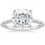 18KW Moissanite Adeline Diamond Ring, smalltop view