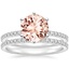 18KW Morganite Six Prong Luxe Ballad Diamond Ring with Luxe Ballad Diamond Ring (1/4 ct. tw.), smalltop view