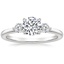 18K White Gold Perfect Fit Three Stone Diamond Ring, smalltop view