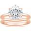 14KR Moissanite Esme Bridal Set, smalltop view