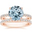 14KR Aquamarine Amelie Diamond Bridal Set, smalltop view