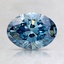 1.17 Ct. Fancy Vivid Blue Oval Lab Created Diamond