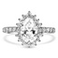 Custom Bursting Halo Diamond Ring
