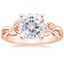 14KR Moissanite Budding Willow Solitaire Ring, smalltop view