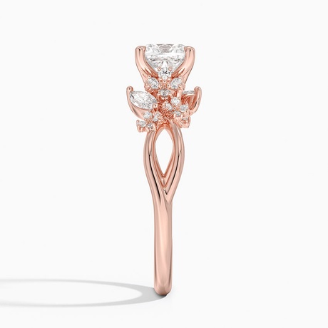 Blossom, 18K Rose Gold pavé style engagement ring