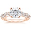 Rose Gold Moissanite Jardiniere Diamond Ring (1/2 ct. tw.)
