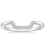 Platinum Midi Linear Nesting Diamond Ring, smalltop view