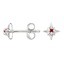 Silver North Star Lab Ruby Earrings, smalladditional view 1
