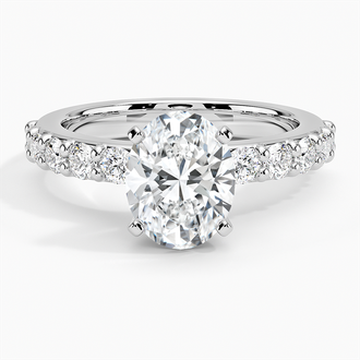18K White Gold Luxe Shared Prong Diamond Ring (1/2 ct. tw.)