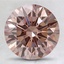 2.63 Ct. Fancy Pink-Brown Round Lab Created Diamond