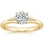 Round 18K Yellow Gold Lena Diamond Ring