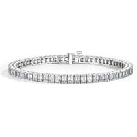 emerald cut diamond tennis bracelet white gold