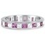 Custom Princess Diamond and Pink Sapphire Eternity Ring