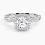 18K White Gold Petite Twisted Vine Halo Diamond Ring (1/4 ct. tw.), smalltop view