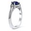 Oval-shaped Sapphire Split Shank Ring with Diamond Accents, smallview