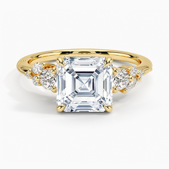 Camellia Three Stone Diamond Ring - Brilliant Earth