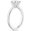 18KW Moissanite Six-Prong 2mm Comfort Fit Solitaire Ring, smalltop view