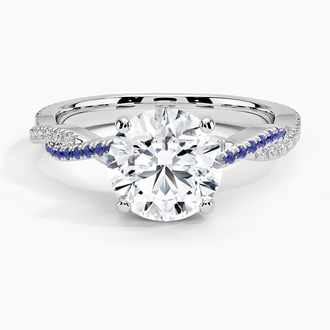 Petite Twisted Vine Sapphire and Diamond Ring