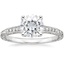 18KW Moissanite Luxe Hudson Engraved Diamond Ring (1/10 ct. tw.), smalltop view