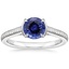 Sapphire Jade Trau Satin Esthética Solitaire Ring in 18K White Gold
