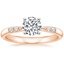 14K Rose Gold Lark Diamond Ring, smalltop view