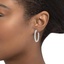 18K White Gold Alisha Lab Created Diamond Hoop Earrings (3 3/4 ct. tw.), smallside view