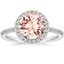 18KW Morganite Luxe Ballad Halo Diamond Ring (1/3 ct. tw.), smalltop view