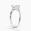 18KW Sapphire Trillion Three Stone Diamond Ring, smalltop view