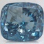 10.27 Ct. Fancy Vivid Blue Cushion Lab Grown Diamond