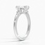 18KW Aquamarine Tapered Baguette Diamond Ring, smalltop view