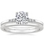 Platinum Bettina Diamond Ring with Petite Comfort Fit Wedding Ring