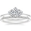 18K White Gold Tallula Three Stone Diamond Ring with Whisper Diamond Ring (1/10 ct. tw.)