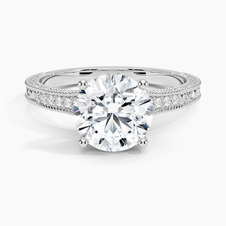 Luxe Hudson Engraved Diamond Ring - Brilliant Earth
