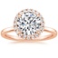 14K Rose Gold Vienna Diamond Ring, smalltop view