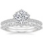 18K White Gold Flor Diamond Ring with Marseille Diamond Ring (1/3 ct. tw.)